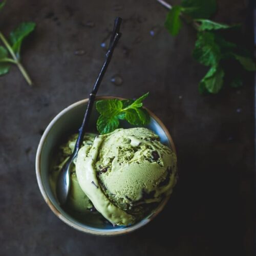Matcha Mint Chocolate Chunk Ice Cream