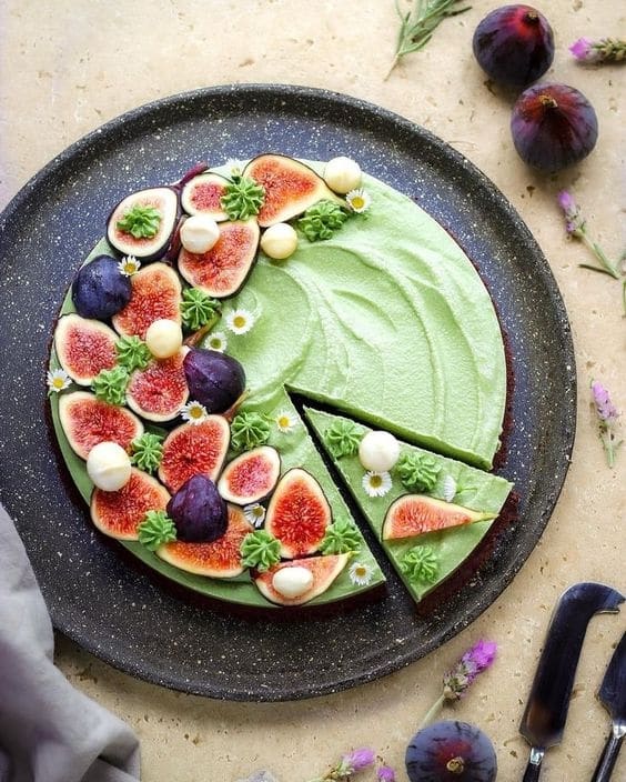 No Bake Chocolate Matcha Cheesecake  